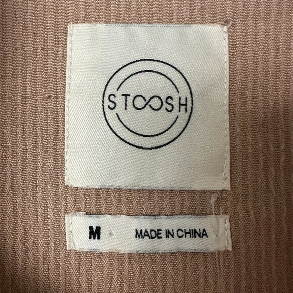 Stoosh shacket shirt sz M corduroy colorblock neutral colors jacket‎ pockets - Picture 3 of 5